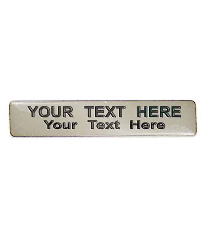 Silver Finish Engraved Uniform Name Badge Silver Finish Engraved Uniform Name Badge